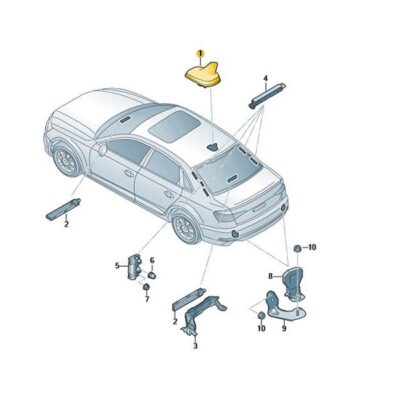 Dachantenne Antenne Kombiantenne Audi A4 A5 Q5 Q7 4M0035503P GRU