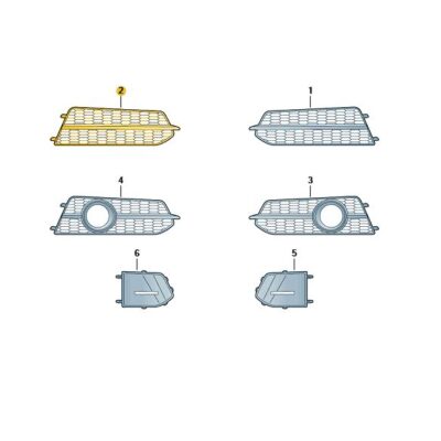 Lüftführungsgitter Grill rechts satinschwarz Audi A6 4G0807648B BMT
