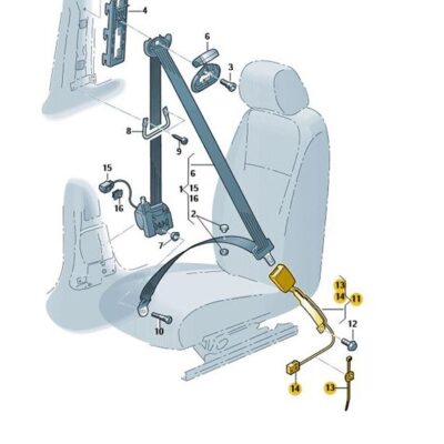 Sicherheit Gurtschloss links VW Caddy 2K0857877M QVZ