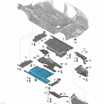 Unterboden Verkleidung rechts Audi Q5 8R0825208E
