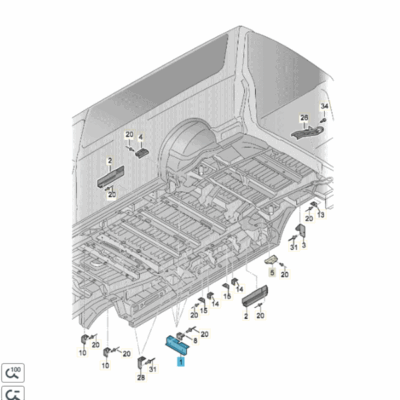 Halterung Sitz Aufnahme VW T5 T6 7H0802763A
