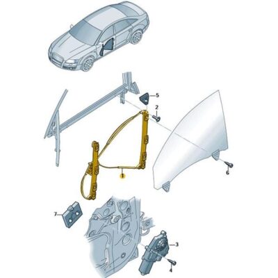 Fensterheber ohne Motor vorne links Audi A6 4F0837461D