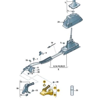 Schalthebel Audi Seat Skoda VW 5Q0711046T
