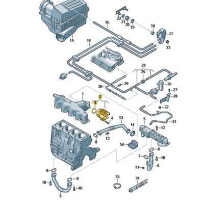 Drosselklappensteuereinheit Audi Seat Skoda VW 03L128063AD