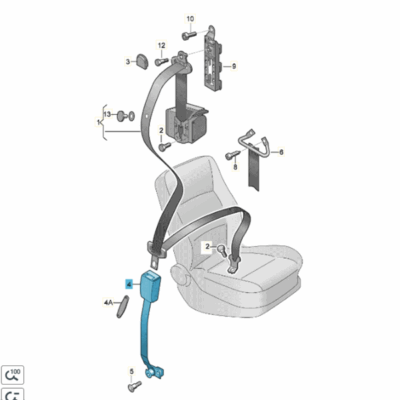 Sicherheit Gurtschloss links Skoda Fabia Roomster 5J0858471 QVZ