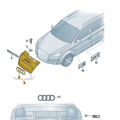 Kühlergrill Frontgrill platiniumgrau Audi A4 8E0853651K 1RR