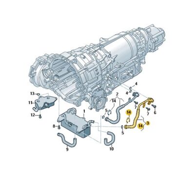 Öldruckleitung Rohr Getriebe Audi A6 A7 A8 4H0317817H