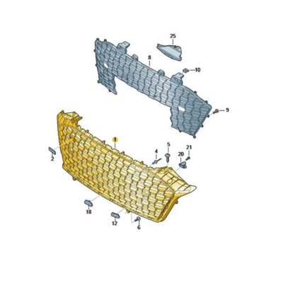 Kühlergrill schwarz Audi R8 4S0853653F T94