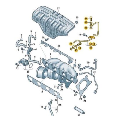 Ölrohr Ölleitung Turbolader Audi Seat Skoda VW 03C145140M