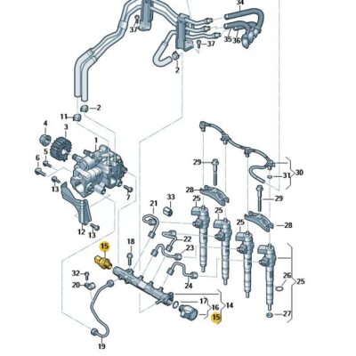 Druckrsensor Kraftstoffverteiler M18X1,5 Audi VW 05L906054A