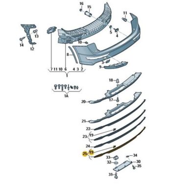 Abdeckung Wabengitter Blende hinten Audi Q5 8R0807823E