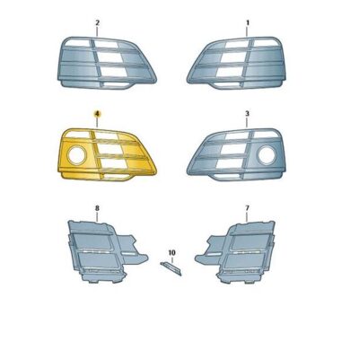 Luftführungsgitter Grill rechts Audi Q5 80A807680K RU6