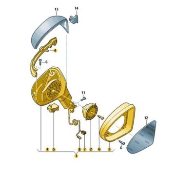 Außenspiegelgehäuse Außenspiegel links VW ID.3 10B857507N 9B9