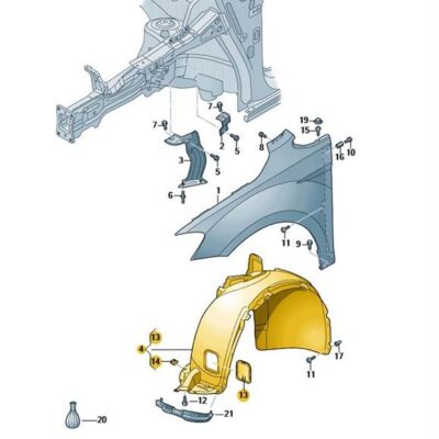 Radhausschale Innenkotflügel vorn rechts VW Touran 5TA805912E