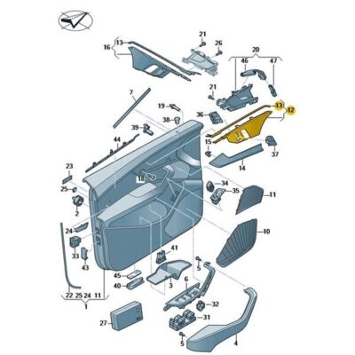 Blende für Schalter schwarz Audi A5 8W6959517E 6PS