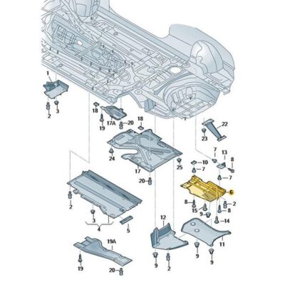 Unterbodenverkleidung hinten rechts Audi A4 8K0825216G