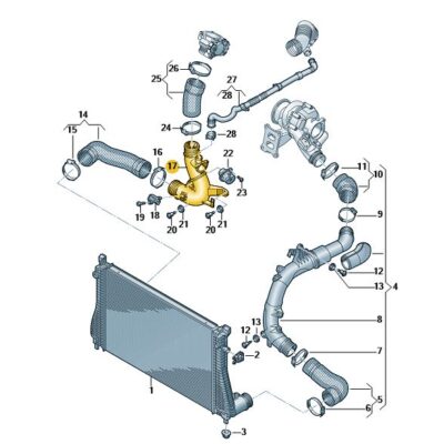 Luftrohr Rohr Schlauch Audi Seat Skoda VW 5WA145770E