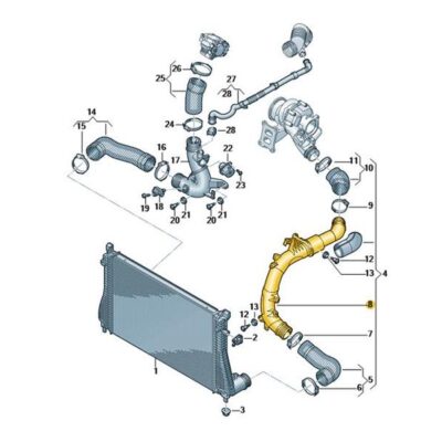 Ladeluftrohr Ladeluftschlauch Audi Seat Skoda VW 5WA145840D