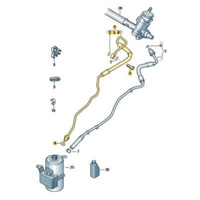 Servolenkung Schlauch Servoleitung Seat Ibiza VW Polo 6R1423893J