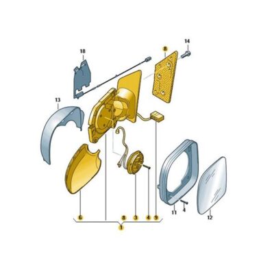 Außenspiegelgehäuse Außenspiegel rechts VW Caddy 2K5857508AD9B9