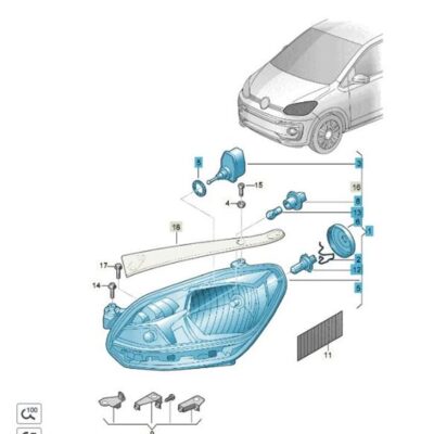 Halogen Scheinwerfer vorne rechts VW UP 1S1941016AA