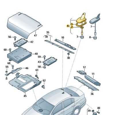 Dachantenne Antenne Dach Seat Alhambra VW Golf 1K0035507J