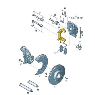Bremsträger vorne Audi A8 S8 8J0615125