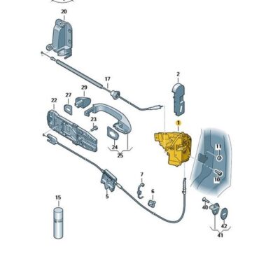 Türschloss rechts hinten Seat Alhambra VW Sharan 7N0839016K
