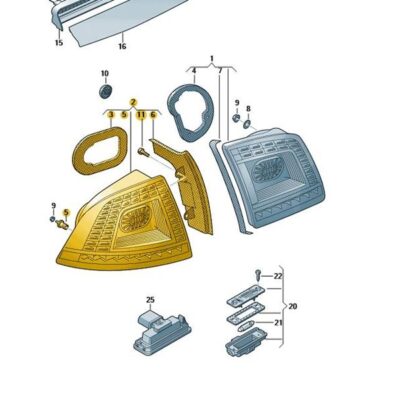 LED Schlussleuchte Rückleuchte Rücklicht rechts VW Phaeton 3D0945096M