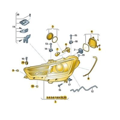 Scheinwerfer rechts Audi A4 8W0941043