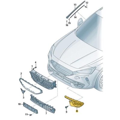 Abdeckung links brilliantschwarz Cupra Formentor 5FF853665L 041