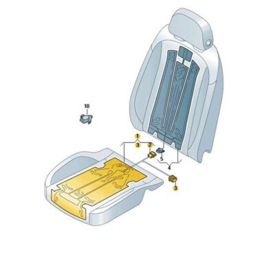 Sitz Heizung Heizelement Heizmatte vorne Audi A4 A5 8W0963555