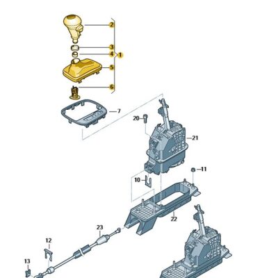 Schaltknauf Automatik Leder DSG Tuning Audi RS3 8P1713139AAOCK