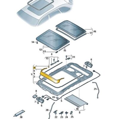 Windabweiser Audi A4 Q3 8K9877651B