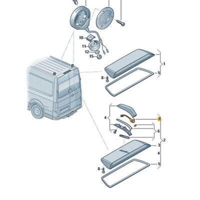 Rückfahrkamera PDC Kamera Leitung Einparkhilfe VW Crafter 7C0980121