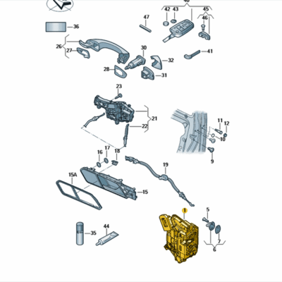Türschloss Schloss vorne rechts VW Tiguan Allspace 5NN837016D