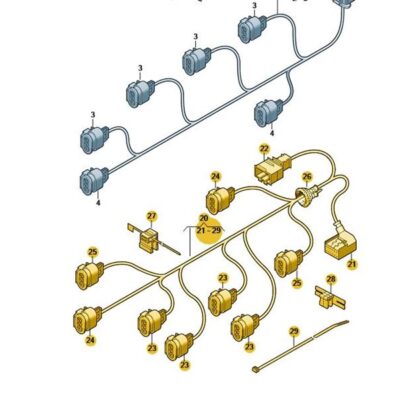 Leitungssatz für Stossfänger Kabelbaum Audi A6 4G5971085AG