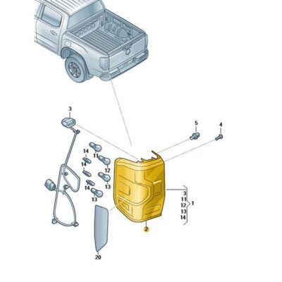 Schlussleuchte Heckleuchte links VW Amarok 2HJ945307G