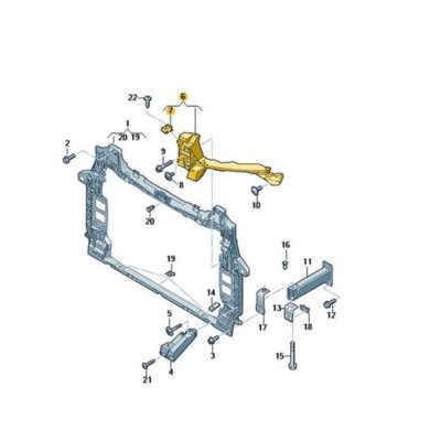 Aufnahme für Scheinwerfer vorn links Audi Q8 4M8805607C
