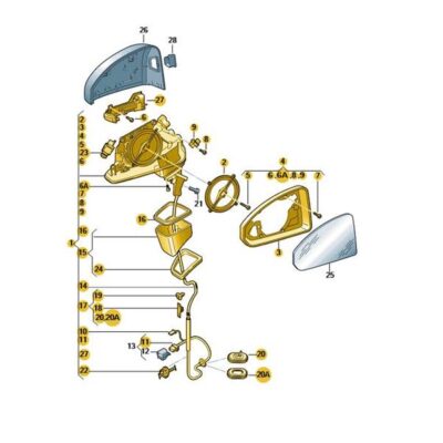 Außenspiegelaufnahme rechts Audi A5 8W6857410BK9B9