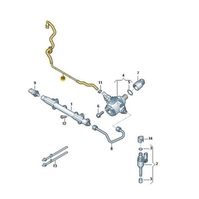 Kraftstoffleitung Kraftstoffrohr Audi A1 Fabia VW Polo 04E133723CN