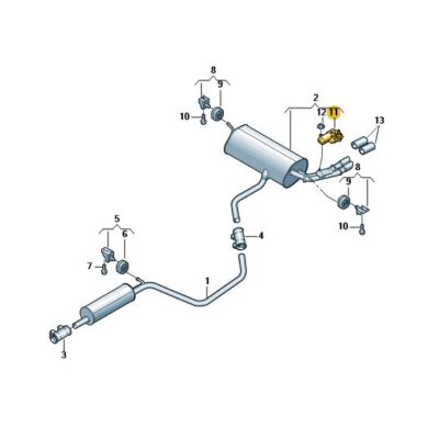 Stellmotor für Abgasklappe Audi Seat Skoda VW 4N0133246A