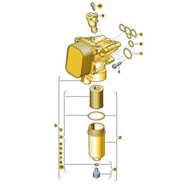 Ölfilter Flansch Audi A3 Q2 Skoda Octvia VW Passat 05L115389AE