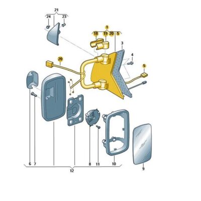 Spiegelaufnahme links VW T6 7F0857507BA9B9
