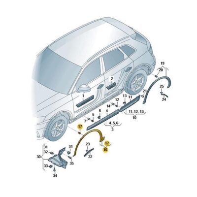Radabdeckung Abdeckung Kotflügel rechts Audi Q5 80A853718F GRU