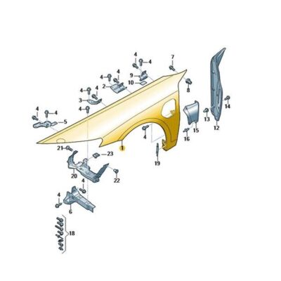 Kotflügel vorn rechts unlackiert Audi e-tron GT 4J3821104A