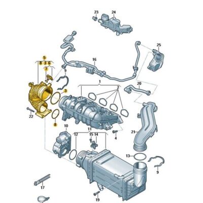 Rohrstutzen Schlauch Audi Seat Skoda VW 04E145641M