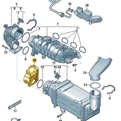 Drosselklappensteuereinheit Drosselklappe Audi VW 04E133062T