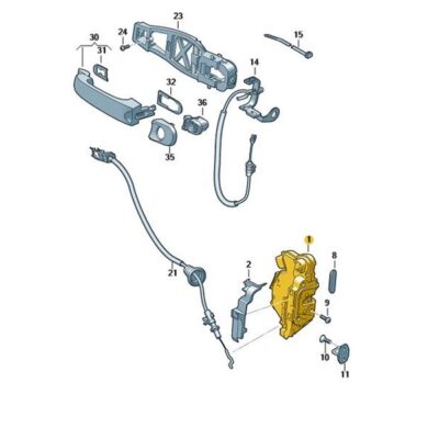 Türschloss Schloss vorne rechts VW T6.1 7L1837016F