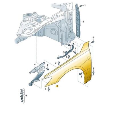 Kotflügel vorn rechts Audi A7 4K8821106B